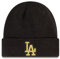 New Era Los Angeles Dodgers MLB Black Metallic Badge Beanie - One-Size