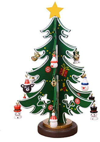 Mini árbol de Navidad de Mesa, Adornos de árbol de Navidad de Madera, decoración de Escritorio, árbol de Navidad, Decoraciones de Mesa pequeñas