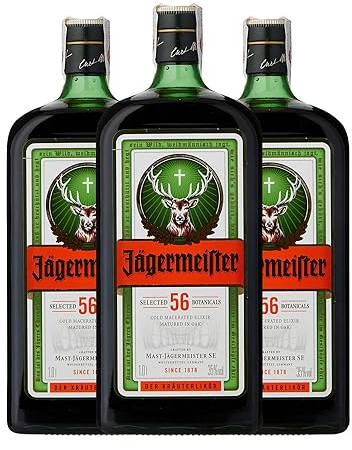 Licores Mast Jager Meister Botella Misil 1 L (Caja de 3 Botella Misil de 1 L)
