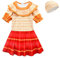 YOSICIL Encanto Mirabel Isabella Badeanzug Sommer Kostüm Badekappe Schnell Trocknende Bikini Kinder Mädchen Pool Strandurlaub Surfe Strand Badenanzug Schwimm, Orange, 140