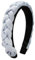 Alpenflüstern Trachten-Flecht-Haarreif Leinen-Optik - Damen Haarschmuck rutschfest, Haarband geflochten fürs Dirndl (hell-blau) ADV141