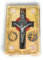 OVUNQUE PROTEGGIMI Kreuz des Heiligen Benediktus, 8 cm, mit schwarzem Emaille, silberfarben, Kruzifix Exorzismus, Medaille St. Benedikt.