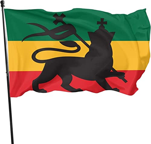Garten Flagge 90x150cm, Rastafari Dekorative Fahnen Durable Flagge Mit Ösen Langlebig Hof Flaggen, Für Feiertage, Drinnen Und Draußen
