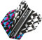 RED DRAGON Yin Yang Beidseitig Mehrfarben Standard Dartflug 3 Set pro Packung (insgesamt 9 Dart-Flights)