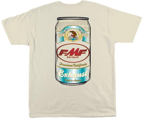 FMF CA Brew Tee Herren-T-Shirt, Rundhalsausschnitt, kurzärmelig, Baumwolle, Motocross, Nat, XL