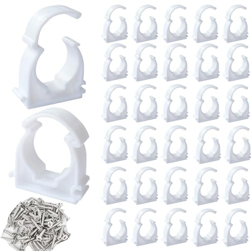 Collier Multicouche 25mm Clip de Tuyau 50Pcs Clips de Tuyau Collier de Serrage pour Les Conduites D'eau la Fixation de Conduites Domestiques Etc (M25)