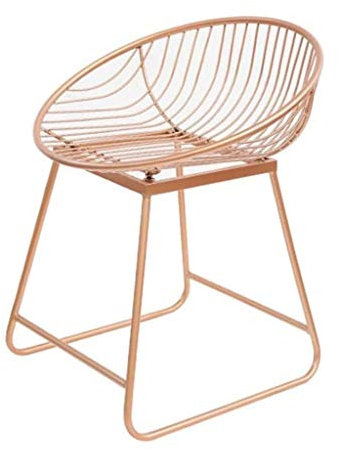 ZARUFT Chair Simple Iron Cotton Cushion Bar Creative High European Retro Bar Stool(Colour:Rose Gold) (Size : 62cm) Beauty Comes