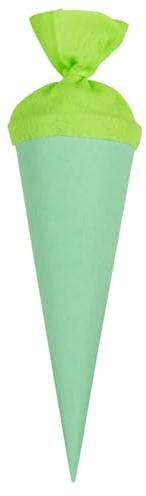 itenga kleine Bastelschultüte Geschwister Schultütenrohling Zuckertüte Schultüte 35cm rund mit Filzverschluss (Mint)