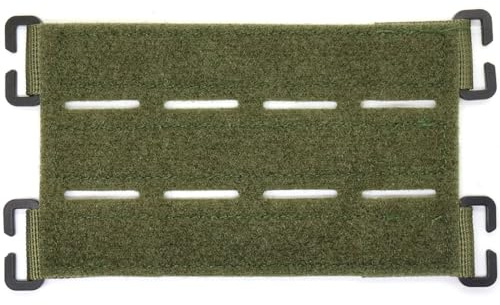 RALSPEC Adaptateur de panneau d'affichage d'identification MOLLE découpé au laser pour patchs de moral tactique, badges, sacs à dos, gilets, fermoirs, panneau de brassage (OD vert)