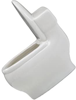 Mipcase 1pièce Pot De Fleurs Céramique Toilette Jardinière Forme De WC pour Décoration Maison Unique Et Originale Modèle Blanc sans Plantes