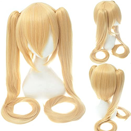 HBYLEE-Wig for cosplay Vocaloid Hatsune Miku Wig Ponytail Black Rock Shooter Senbon Zakura Cosplay Wig Long Hair Blue Green Black Pink Silver Wig Cap Cy120-1