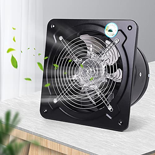 Ventilador de baño, extractor de tubo de 180 mm, ventilador de pared, ventilador de pared, ventilador axial de metal para cocina, baño, garaje, sótano, 220 V, 50 W