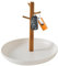 Rrlihjgu Bandeja De Madera Para Llaves Madera Para Llaves Para Mesa Entrada Vertical 3 Niveles Cuenco Bambú Para Llaves Con Colgador Para Anillos, Teléfono, Pulseras Y Relojes