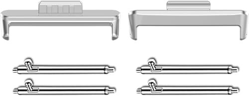 Issinlky 20MM Watch Band Adapters Compatible Huawei Fit 3/4/4 Pro Band Connector Stainless Steel Adapter Replaceable Metal Huawei Fit 3/4/4 Pro Band Adapters