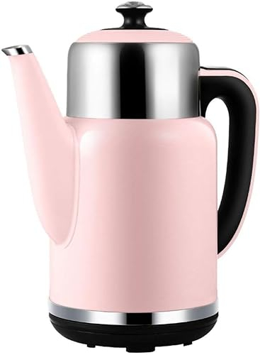 vkeid Electric Kettle, 1.7L Double Wall 100% Stainless Steel BPA-Free Cool Touch Tea Kettle with Overheating Protection, Cordless with Auto Shut-Off & Boil Dry Protection, Fast Boiling Heater Present