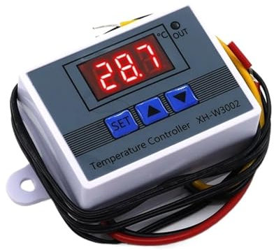 WGJJPQYK Controlador de Temperatura LED Digital XH-W3002 220V /12V 10A Interruptor de Control del termostato sonda con Sensor Impermeable W3002(AC-220V)