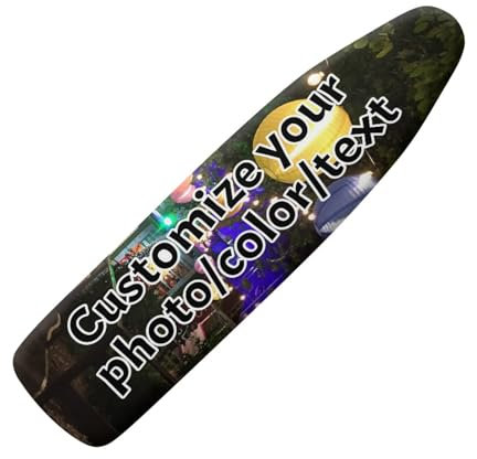 ＨＡＯＡＮＧＺＨＥ Ironing Board Cover, custom made ironing board cover padded, Elastic Edge Padding Ironing Board Covers, With your own photos and text, for Steam Ironing Station, Easy Fit, Various sizes