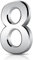 3 Inches Door Numbers Silver Self Adhesive 3D Mailbox Number Waterproof House Door Numbers Street Number Stickers for House Mailbox Apartment Hotel Courtyard Cafe (8)