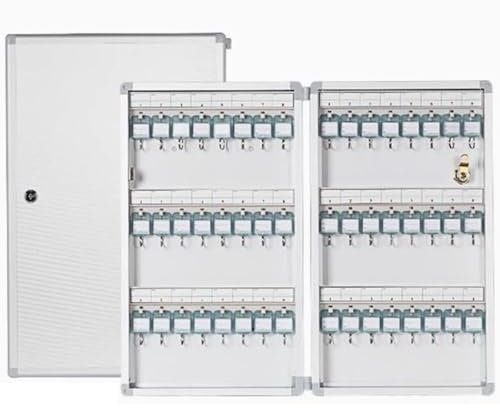 Boîte de rangement pour clés avec porte-clés pour voiturier, hôtel, voiture et maison, support mural, organiseur de clés pour rangement de sécurité (48 clés)