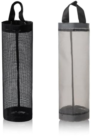 IKOPFLN Plastiktüten Einkaufstüten Halter,Hängende Mesh Falten Müllsäcke Organizer, für die Wohnküche, 2 Stück