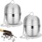 iJiZuo 2 Pack Tea Infuser for Loose Tea, Stainless Steel Tea Infuser Mesh Tea and Herb Ball Strainer, Tea Ball Strainers Infuser with Drip Trays, for Loose Leaf Tea, Herbal Tea, Mugs Teapots Spice