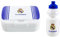 Set de Sandwichera/Fiambrera + Botella 350 ml compatible con Real Madrid y Atlético Madrid - Set Infantil para meriendas. (R. Madrid)