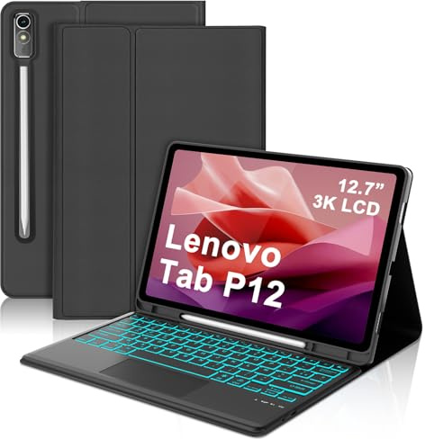 SENGBIRCH Coque Clavier pour Lenovo Tab P12 12.7 2023