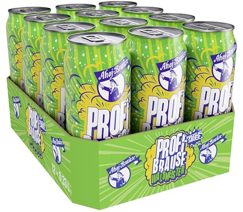 Frigeo Ahoj-Brause Profi Brause Waldmeister Vorratspack - Erfrischungsgetränk mit Kohlensäure Limonade mit Waldmeistergeschmack und - na klar - das original Ahoj-Brause Prickeln Vegan- 12 x 330ml