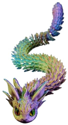 Générique Schlangen Spielzeug mit Gelenken, flexibles Tier, 3D-Druck, realistische Bürofigur, bewegliche Snakes Decoration Home, Kreativität, 3 D, gedrucktes Ornament für Büro