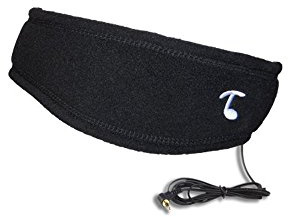Tooks SPORTEC BAND (FLEECE) - Headphone Headband With Built-in Removable Headphones - COLOR: BLACK, Soft 100% Micro Fleece Keeps You Comfortable From Sports to Sleep, Unique Gift Idea