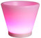 LED Blumentopf Blumenkübel Leuchtend rund 27 x 23 cm kabellos mit Akku, Farbwechsel und Fernbedienung aufladbar, Deko Garten