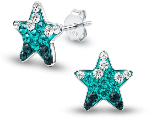 Soul-Cats 1 Paar Stern Ohrstecker aus 925 Sterling Silber