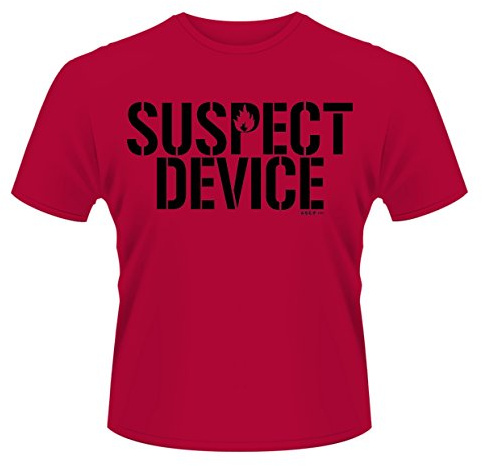 Plastic Head Men's Stiff Little Fingers Suspect Device Banded Collar Short Sleeve T-Shirt