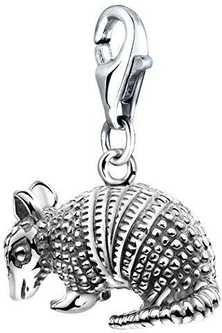 Nenalina Gürteltier Karabiner Charm Anhänger für Bettelarmband aus 925 Sterling Silber 713200-000