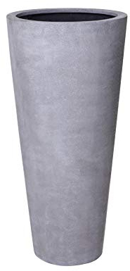 VIVANNO Pflanzkübel Blumenkübel Fiberglas Beton-Design grau Rondo Classico - 80 x 38 cm