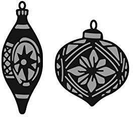 Marianne Design CR1379 Craftables Stanzform Tiny's Ornamente Weihnachtsbaumkugeln - Cutting Die, Stahl, grau, 16 x 11 x 0.4 cm