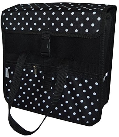 Beluko FAHRRADTASCHE 26 28 Erwachsene Satteltasche Gepäckträgetasche Doppel 2x15l / Einzelne 1x15l (30. UNO - Polka Dots)