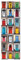 ARTLAND Wandgarderobe Garderobenpaneel Holz mit 5 Haken 45x140 cm Design Garderobe mit Motiv Abstrakt Türen bunt T9FG