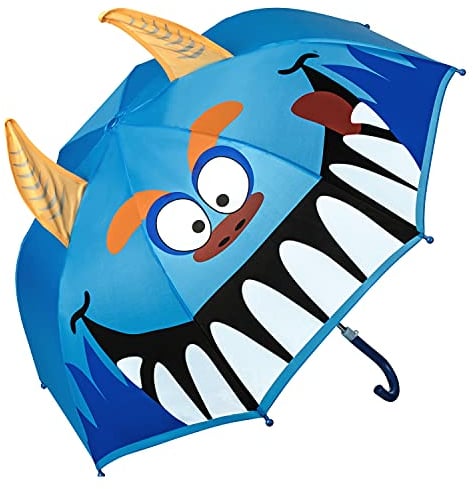 VON LILIENFELD Regenschirm Kinderschirm Kinderregenschirm Monster Junge Mädchen Kids bis ca. 8 Jahre
