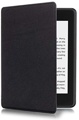 Kepuch Custer Cover per Kindle Paperwhite 4 2018 10th,PU-Pelle Case Custodia per Kindle Paperwhite 4 2018 10th - Nero
