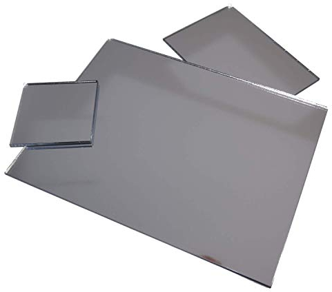 IN-OUTDOORSHOP Acrylspiegel, PMMA-Spiegel, qualitativ hochwertiger Spiegel, Zuschnitt Scheibe aus 3mm Acrylglas XT Silber, Verschiedene Größen und Formen (30cm x 40cm)