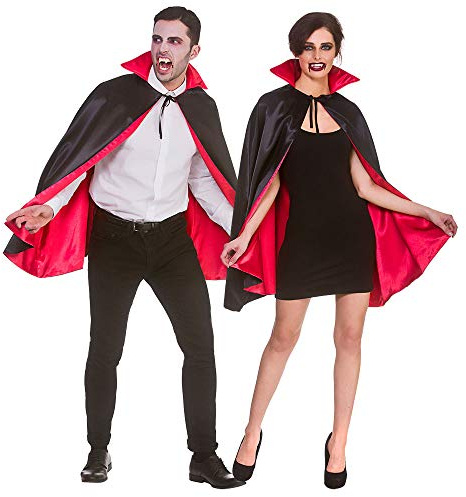 Deluxe Satin Vampire Cape Adults Fancy Dress Dracula Halloween Costume Accessory