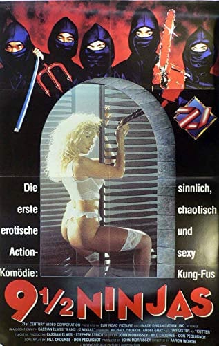 9 1/2 Ninjas - Michael Phenicie - Tiny Lister - Videoposter 84x55cm gefaltet (g)
