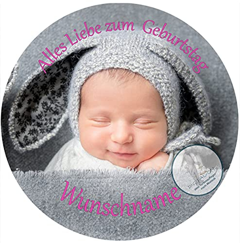 Tortenaufleger Tortenbild, Essbares Foto für Torten, Kindergeburtstag, mit eigenem Foto und Text frei gestalten, Personalisiert mit oder ohne Wunschname (Text), Super Qualität, 9533