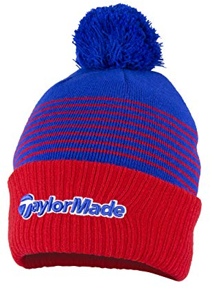 TaylorMade Unisex Bobble Hat Beanie, Rot, Einheitsgröße EU