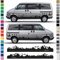 Auto Seiten-Streifen Berglandschaft-Set,Dekor-Sticker komp. mit Eurovan (Farbwunsch)