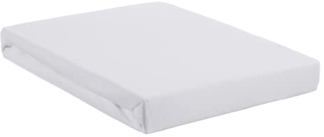 Beddinghouse Jersey Lycra Spannbettlaken für Topper bis 10cm Höhe Farbe Weiss Größe 70/80x200/220x10cm