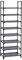 SONGMICS Schuhregal, Schuhablage, 8 Ebenen, offener Schuhschrank, Schuhaufbewahrung, schmal, 28 x 46 x 145 cm, Metallgestell, Ablagen aus Vliesstoff, für Flur, Schlafzimmer, grau LSR024G02