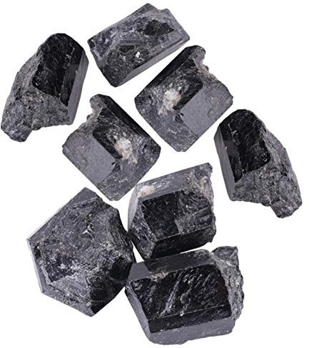 Tnfeeon 1 Uds., Cristal de Cuarzo Negro Natural, turmalina, Piedra en Bruto, Mineral, Piedra curativa, decoración Artesanal
