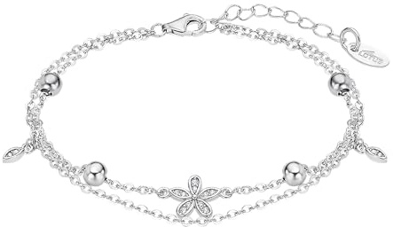 LOTUS SILVER Damenarmband Silber 925 LP3178-2/1 Stern 16 cm - Elegantes, poliertes Armband mit feiner Verarbeitung - Geschenk zum Geburtstag - Besondere Anlässe